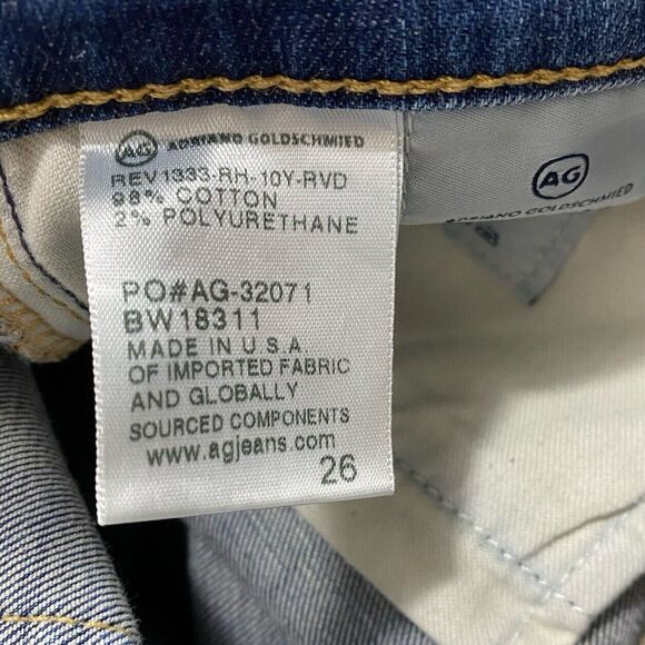 AG Adriano Goldschmied Jeans Womens 26 (28x25.5) The Stilt Roll Up Distressed - Picture 8 of 9